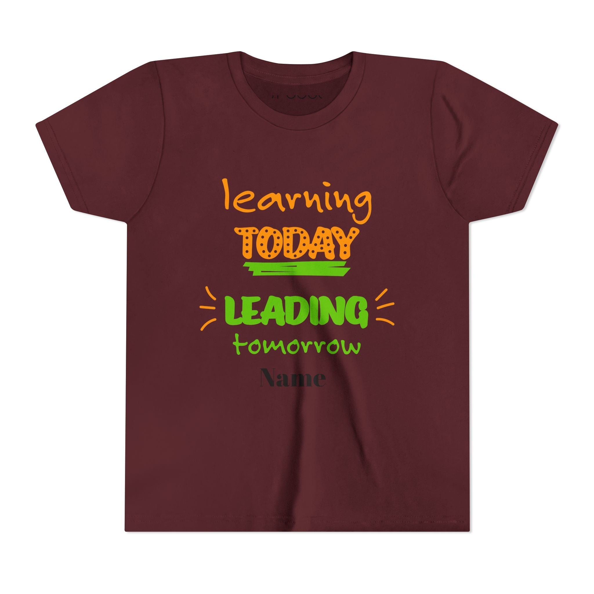 Personalized Youth Tee - Learning Today Leading Tomorrow