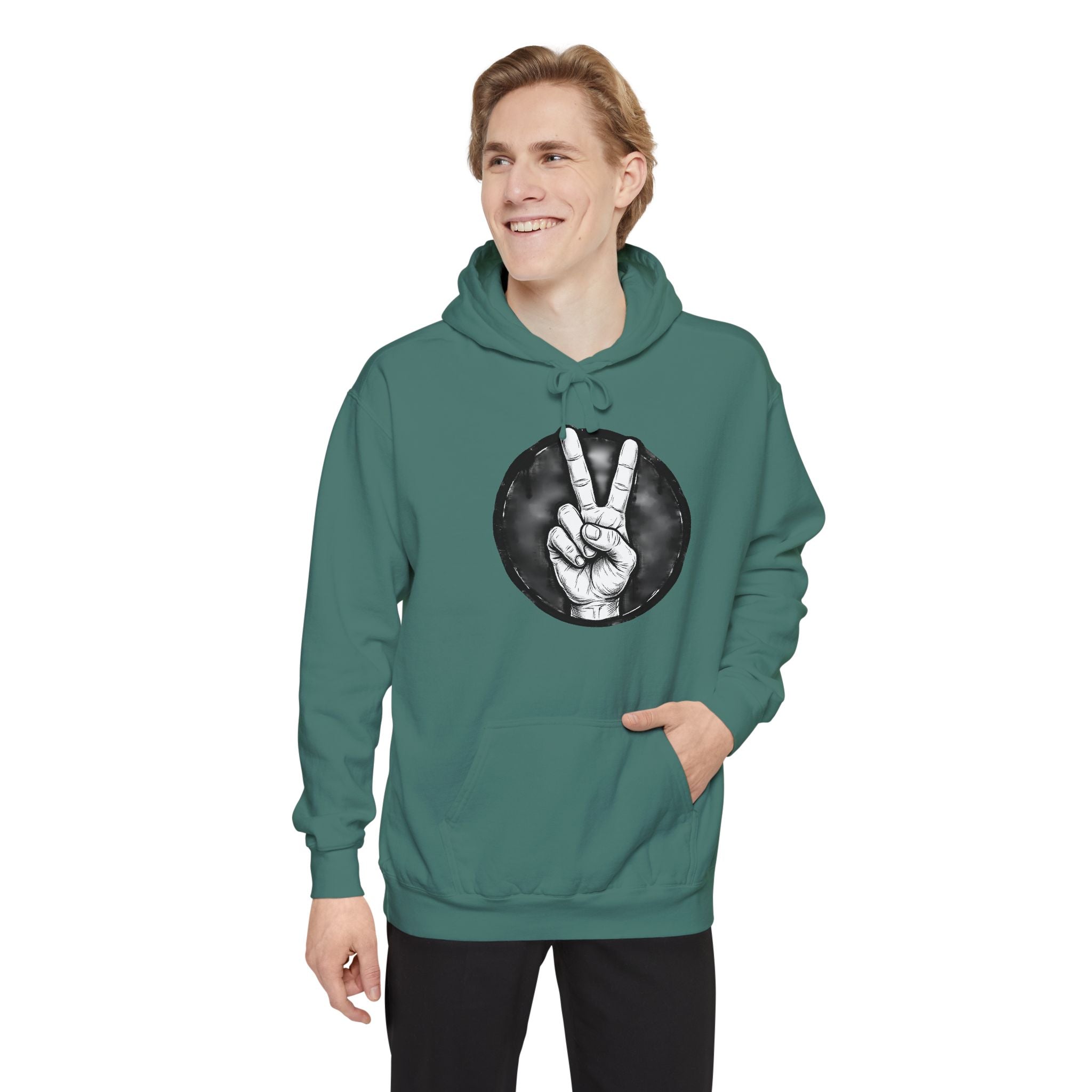 Peace Sign bulldog Hoodie "Explaining Why I Am Right"—  Graphic Pullover