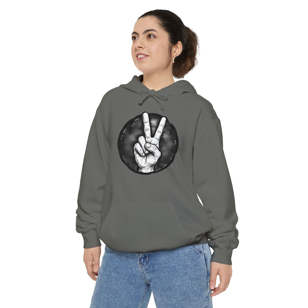 Peace Sign bulldog Hoodie "Explaining Why I Am Right"—  Graphic Pullover