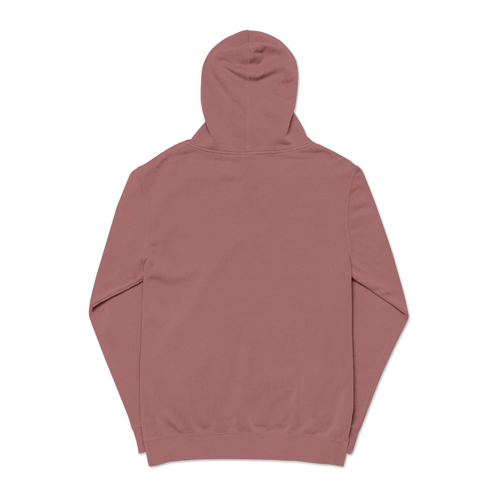 Personalized "Expresso Yourself" Sleeve Pigment-Dyed Hoodie with Coffee Crest Logo — Vintage Cozy Streetwear