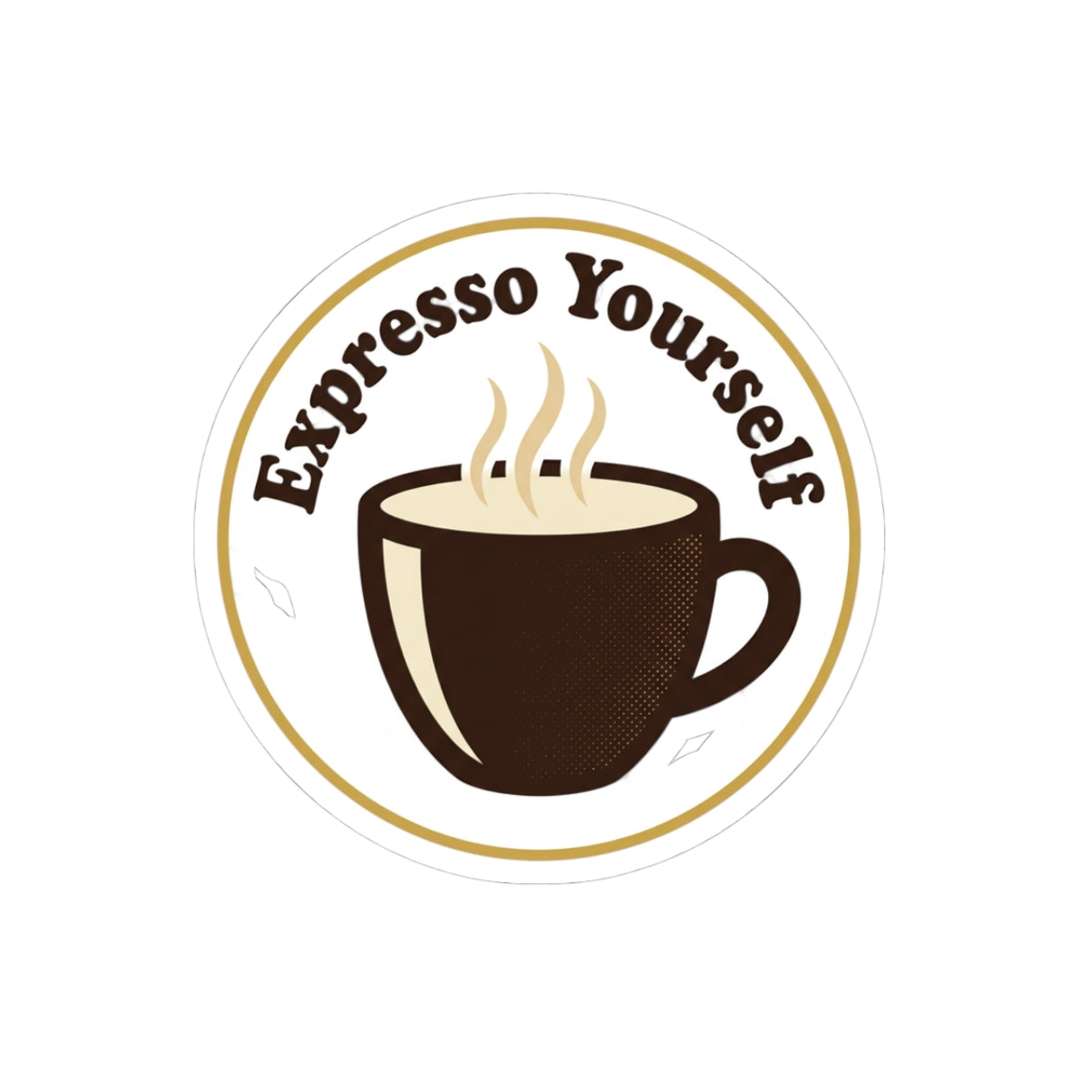 Expresso Yourself Coffee Kiss-Cut Sticker