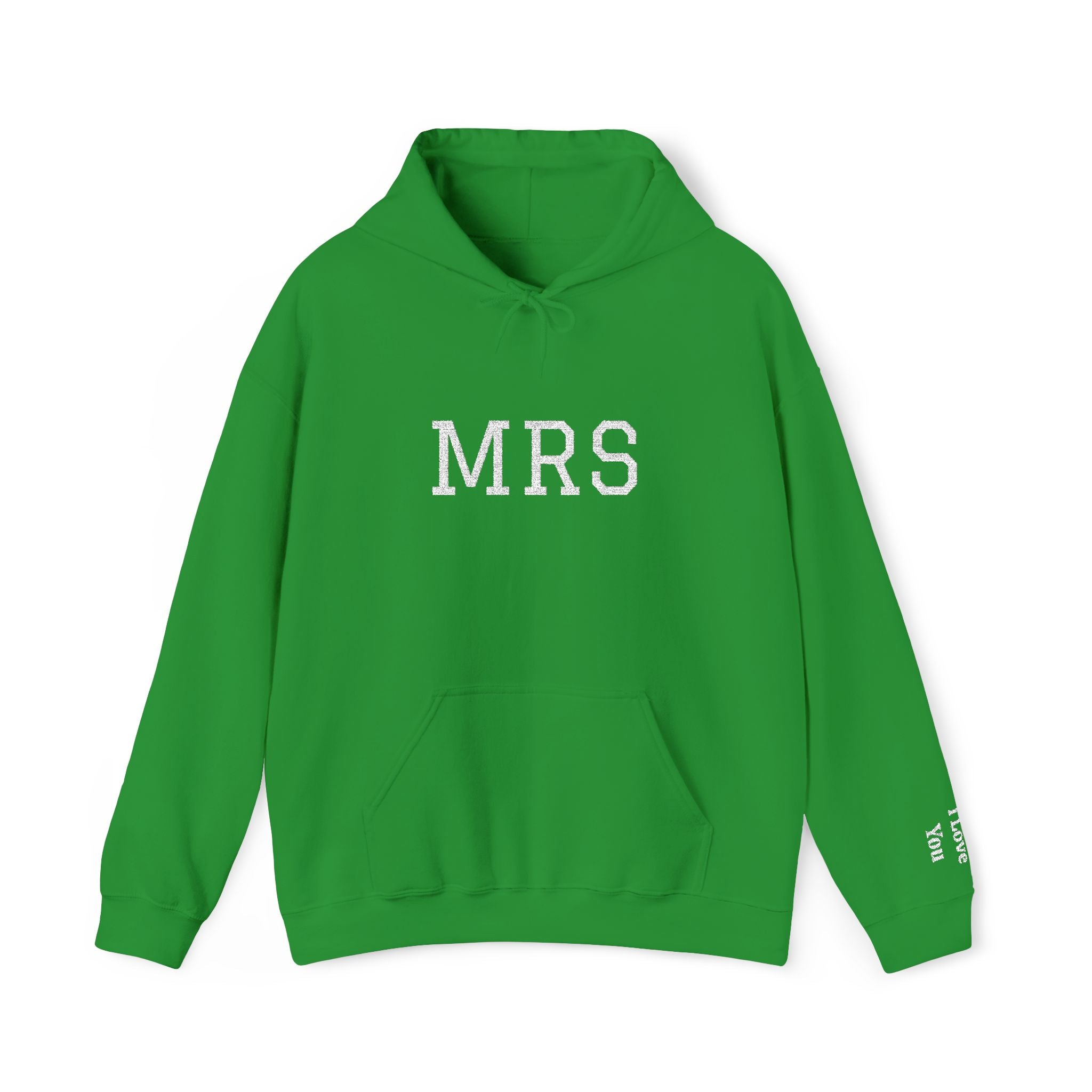 Hoodie — Floral 'MRS' Bride Bridal Pullover