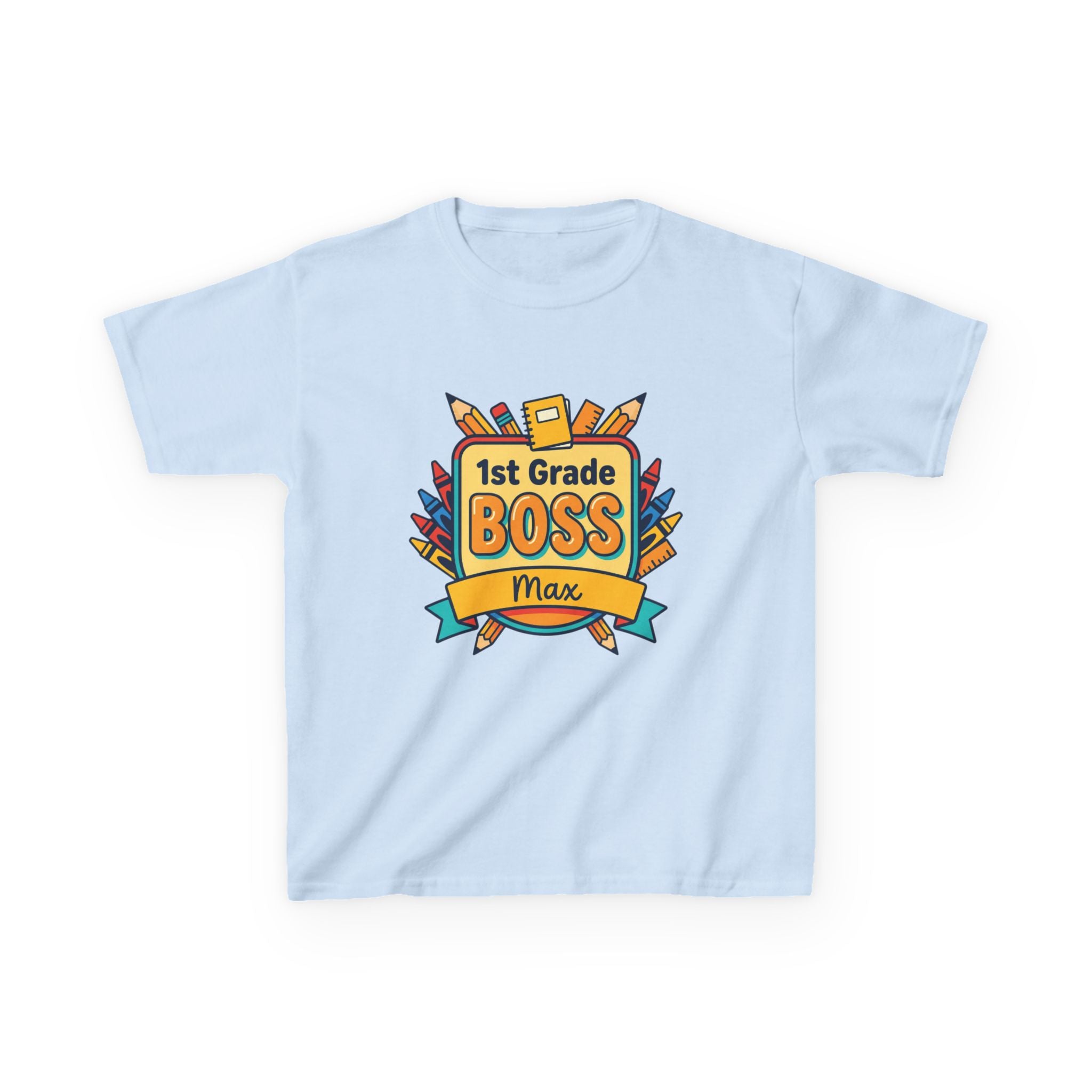Kids Tee —  Back to School "BOSS" Personalized : "Learning Today, Leading Tomorrow"