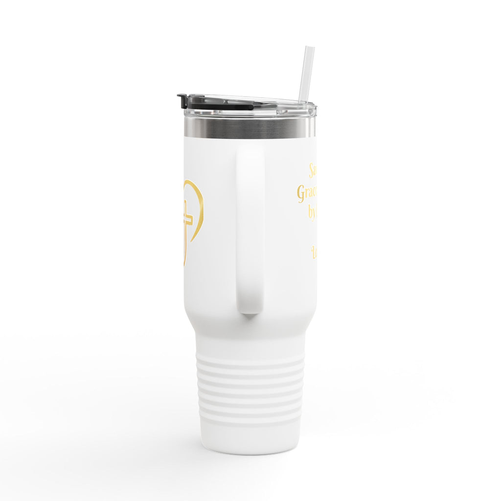 Personalized Christian Heart Cross 40oz Insulated Travel Mug