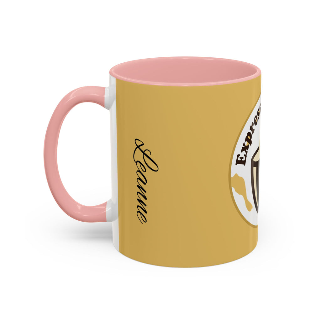 Personalized Espresso Yourself Accent Coffee Mug - Funny Coffee Lover Gift (11/15oz)