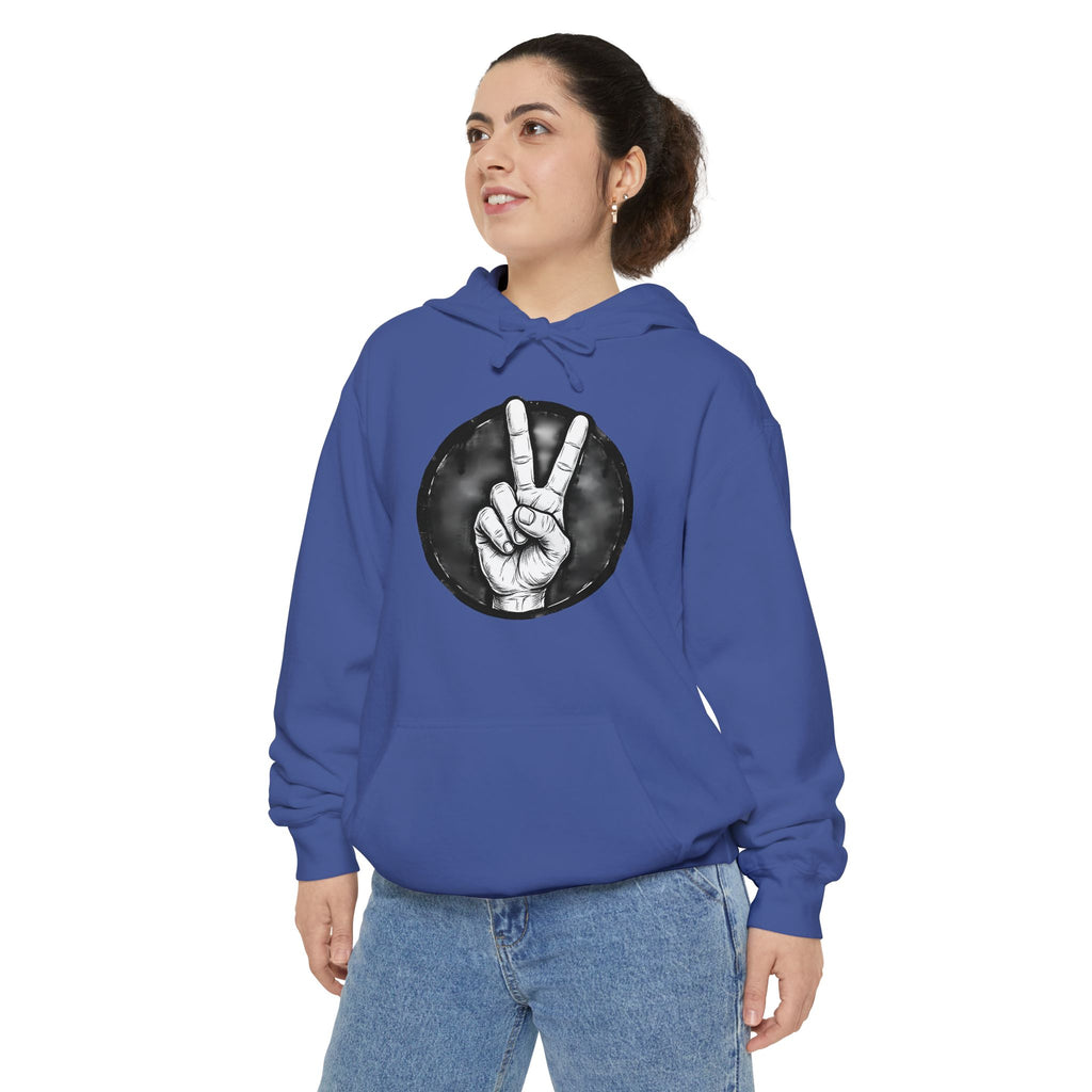 Peace Sign bulldog Hoodie "Explaining Why I Am Right"—  Graphic Pullover