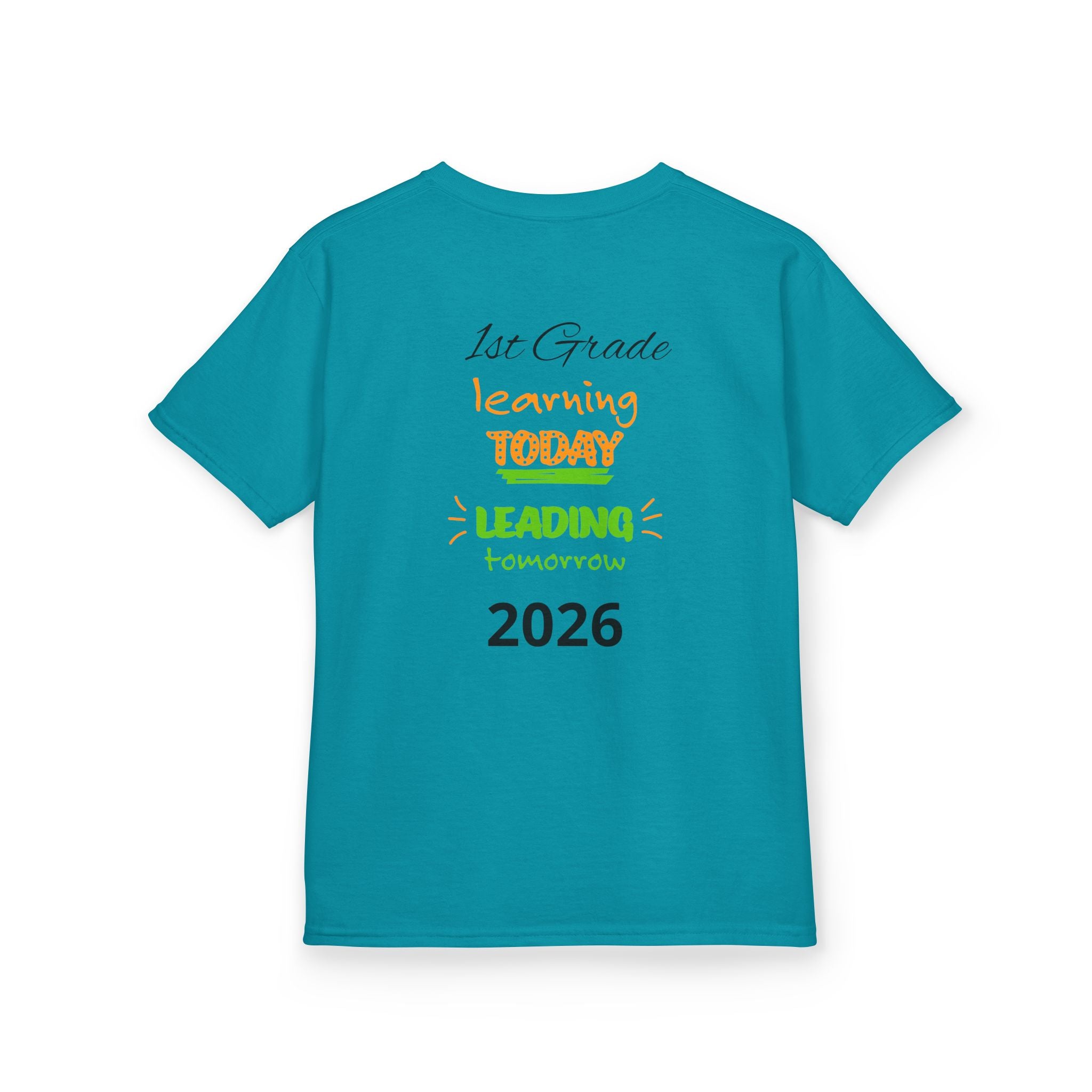 Kids 'Boss' Personalized T‑Shirt — Colorful Crayon Design (Custom Name)