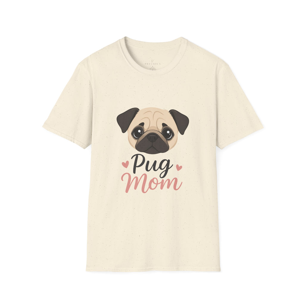 Pug Mom T-Shirt — Cute Pug Face Graphic Tee for Dog Lovers