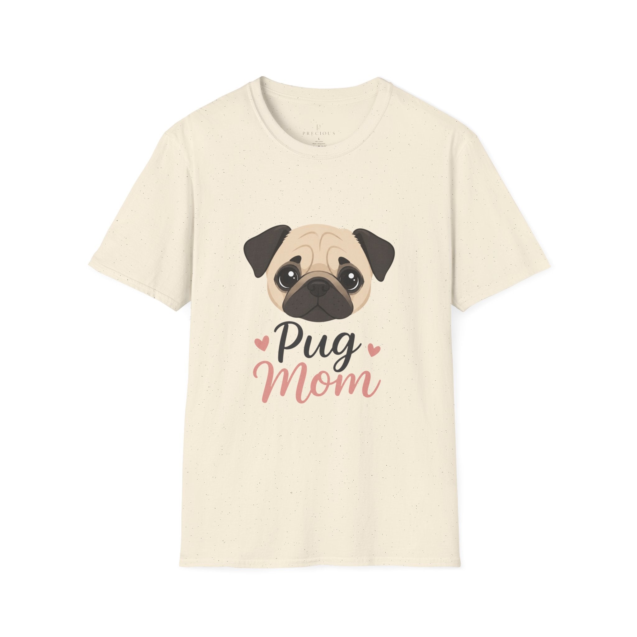 Pug Mom T-Shirt — Cute Pug Face Graphic Tee for Dog Lovers