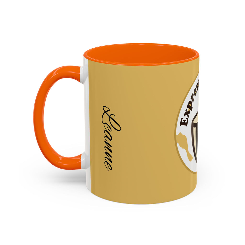 Personalized Espresso Yourself Accent Coffee Mug - Funny Coffee Lover Gift (11/15oz)