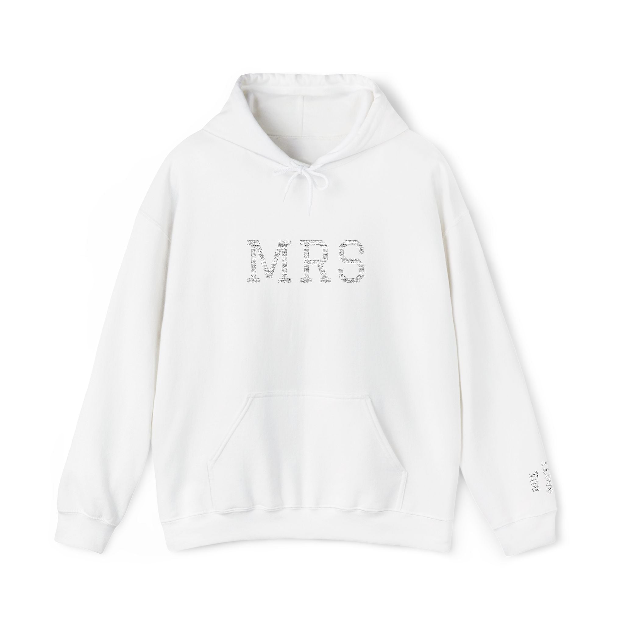 Hoodie — Floral 'MRS' Bride Bridal Pullover