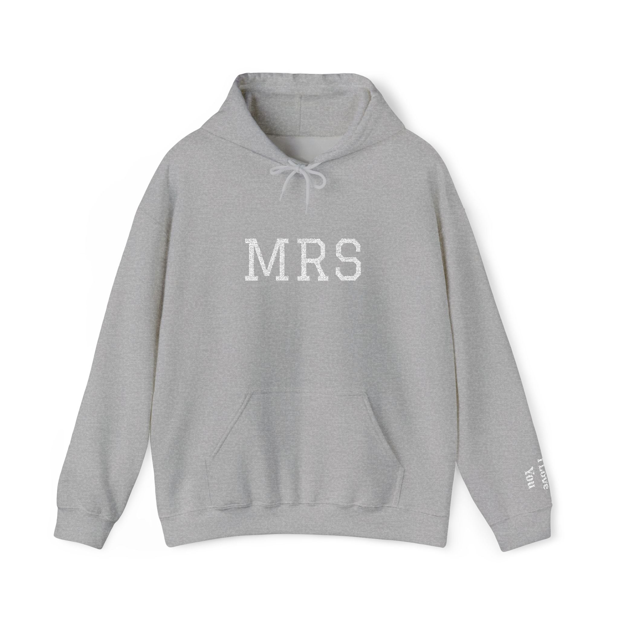 Hoodie — Floral 'MRS' Bride Bridal Pullover
