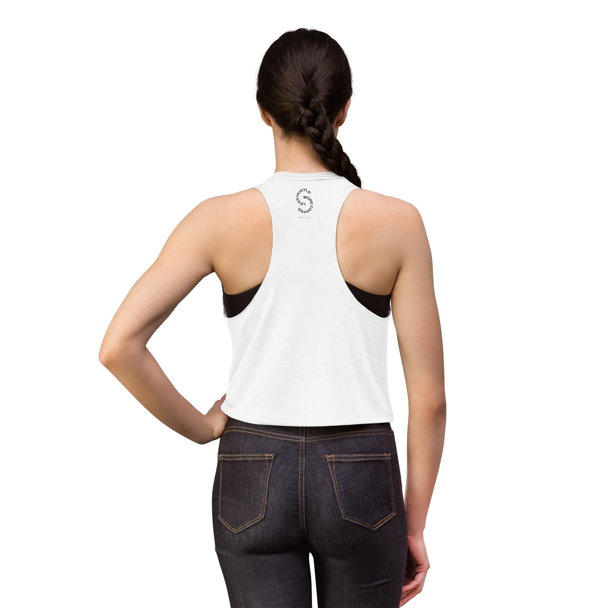 Espresso Yourself Crop Top — Cute Coffee Graphic Women's Tank