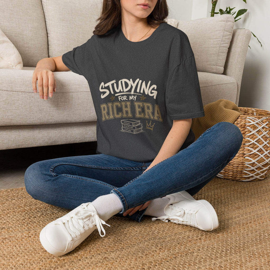 Personalized "Studying For My Rich Era", "Fear Less Do More" comfortable unisex T-Shirt