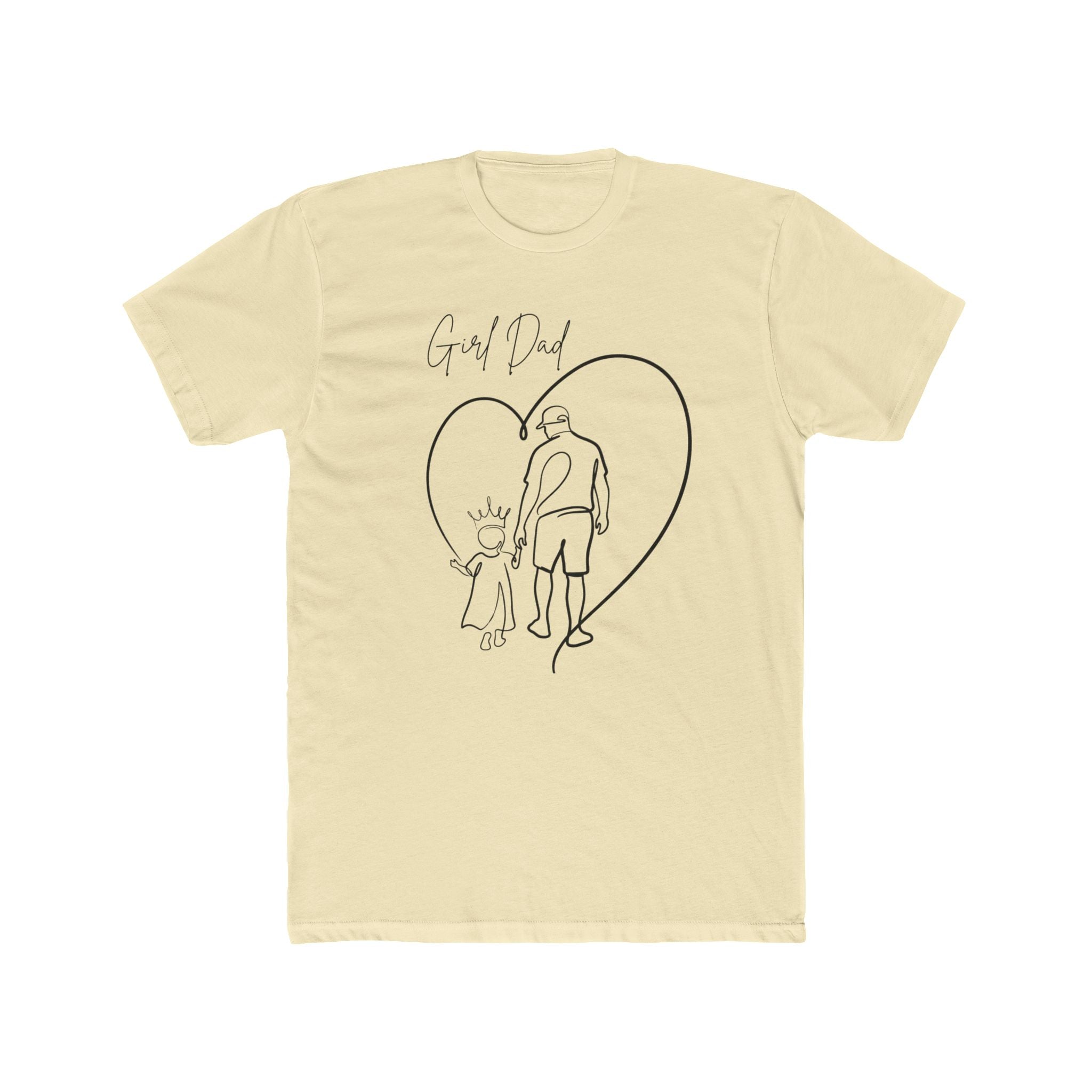 T-Shirt — Girl Dad Line Art Tee (Father & Daughter Heart Design)