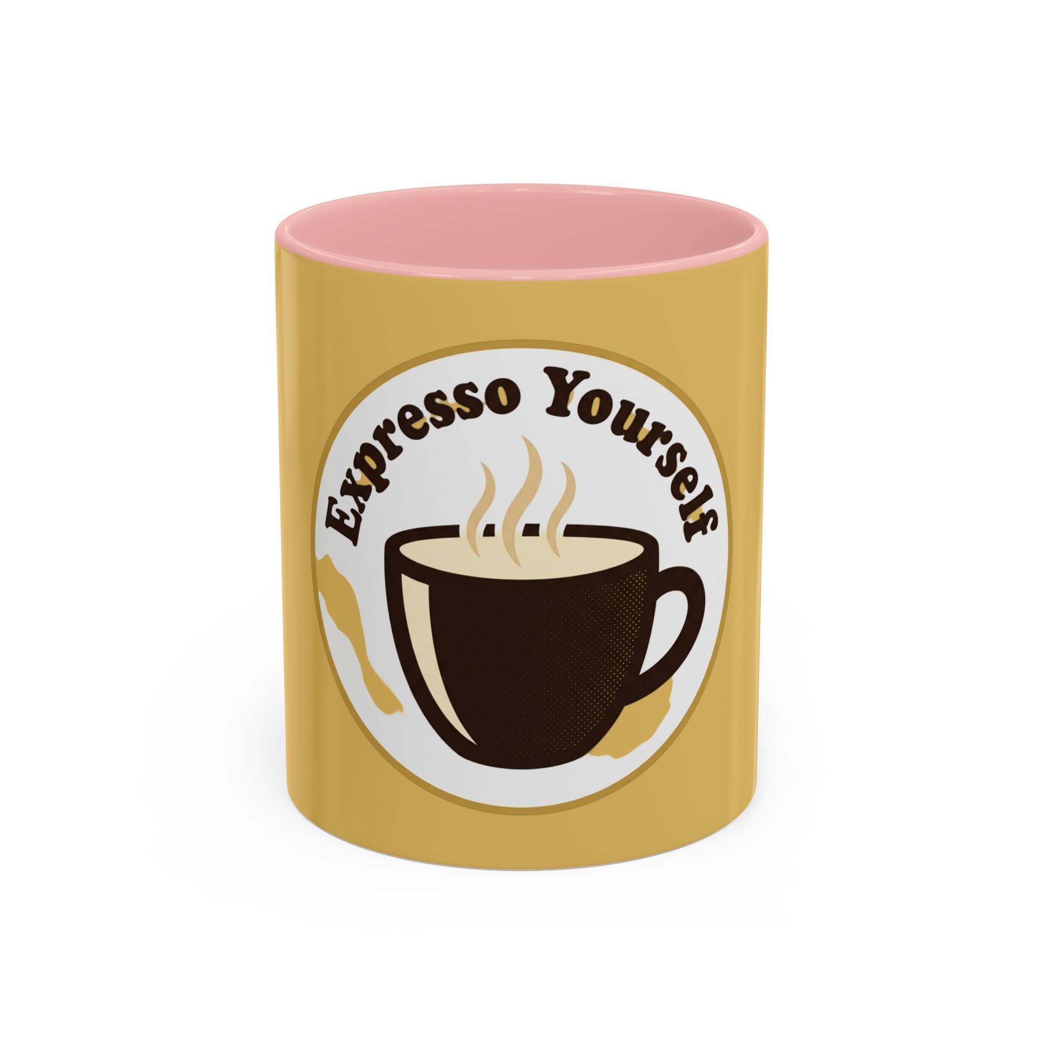 Personalized Espresso Yourself Accent Coffee Mug - Funny Coffee Lover Gift (11/15oz)