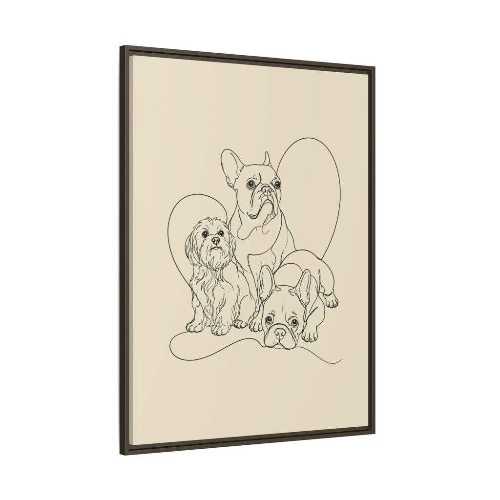 Frenchie Matte Canvas, Framed (Multi-color)
