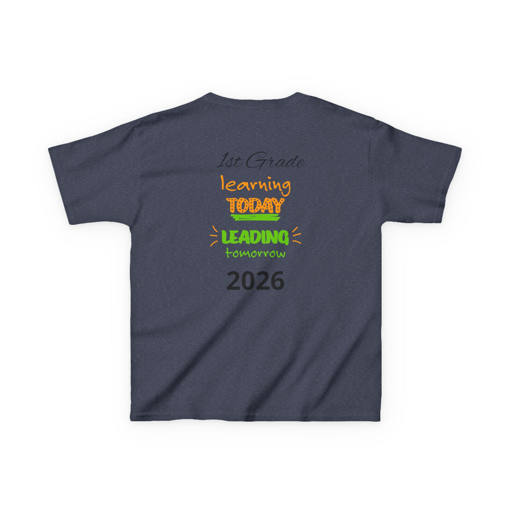 Kids 'Boss' Personalized T‑Shirt — Colorful Crayon Design (Custom Name)