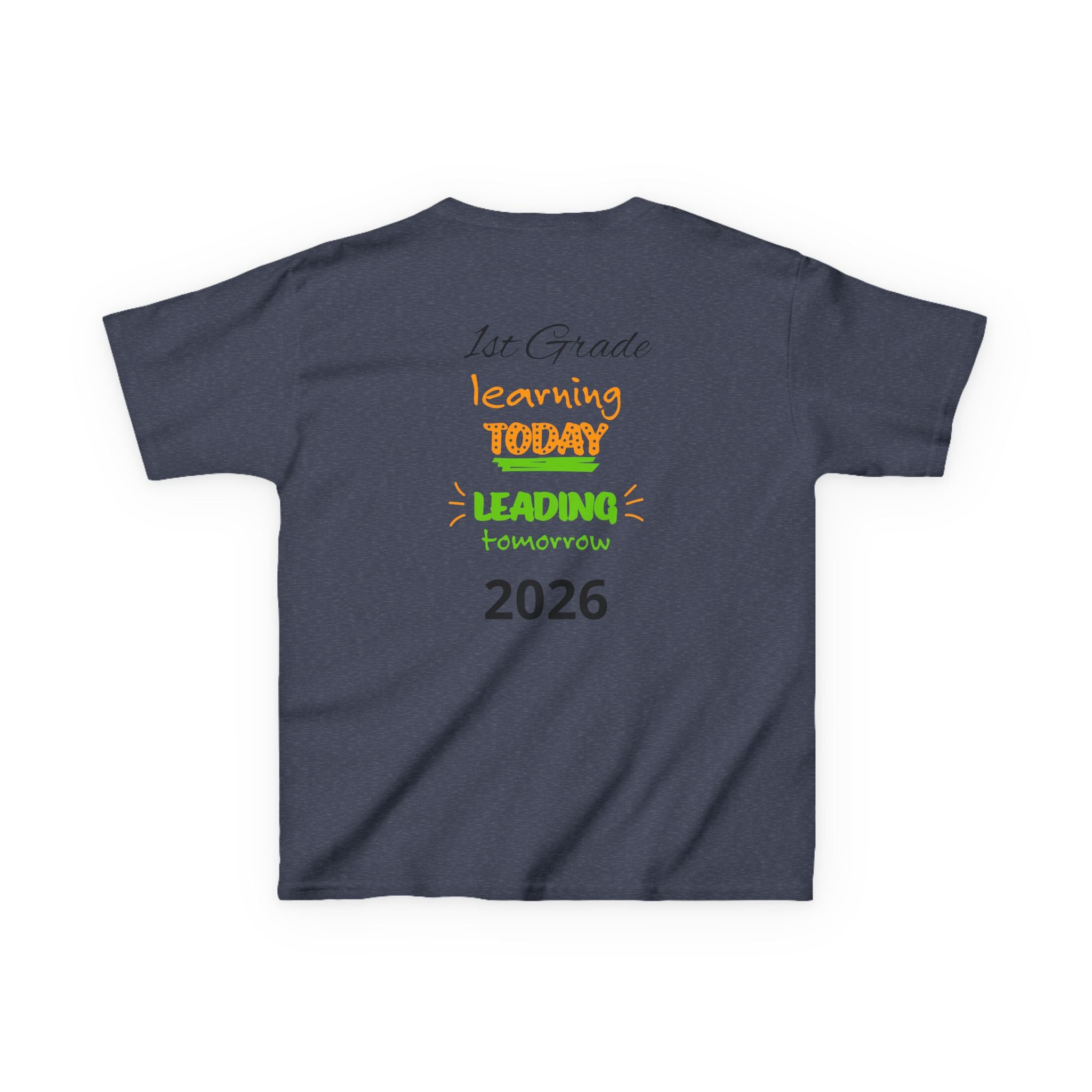 Kids 'Boss' Personalized T‑Shirt — Colorful Crayon Design (Custom Name)