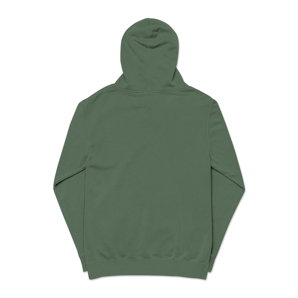 Personalized "Expresso Yourself" Sleeve Pigment-Dyed Hoodie with Coffee Crest Logo — Vintage Cozy Streetwear
