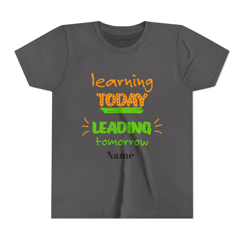 Personalized Youth Tee - Learning Today Leading Tomorrow