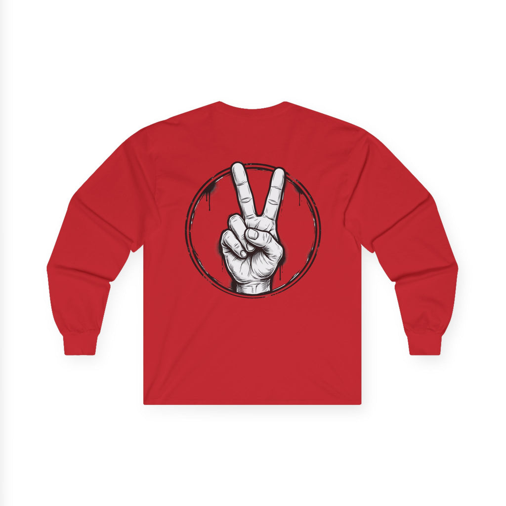 Funny Bulldog Peace Long Sleeve Tee — "I'm Not Arguing, I'm Explaining Why I'm Right"