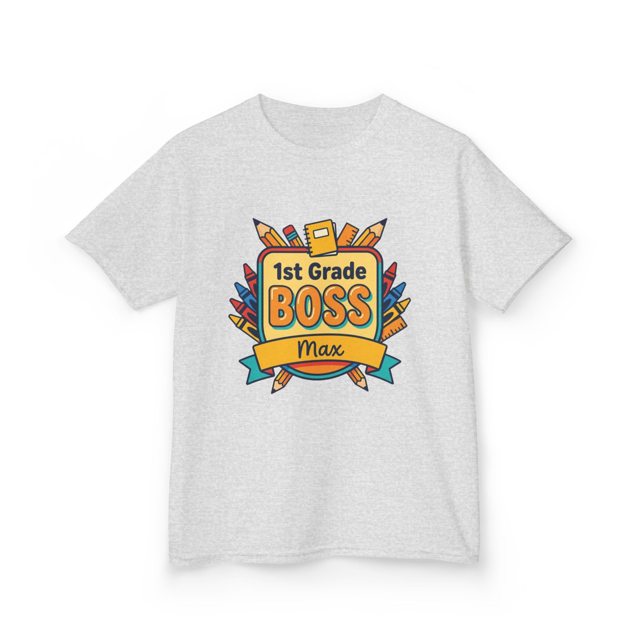 Kids Tee —  Back to School "BOSS" Personalized : "Learning Today, Leading Tomorrow"