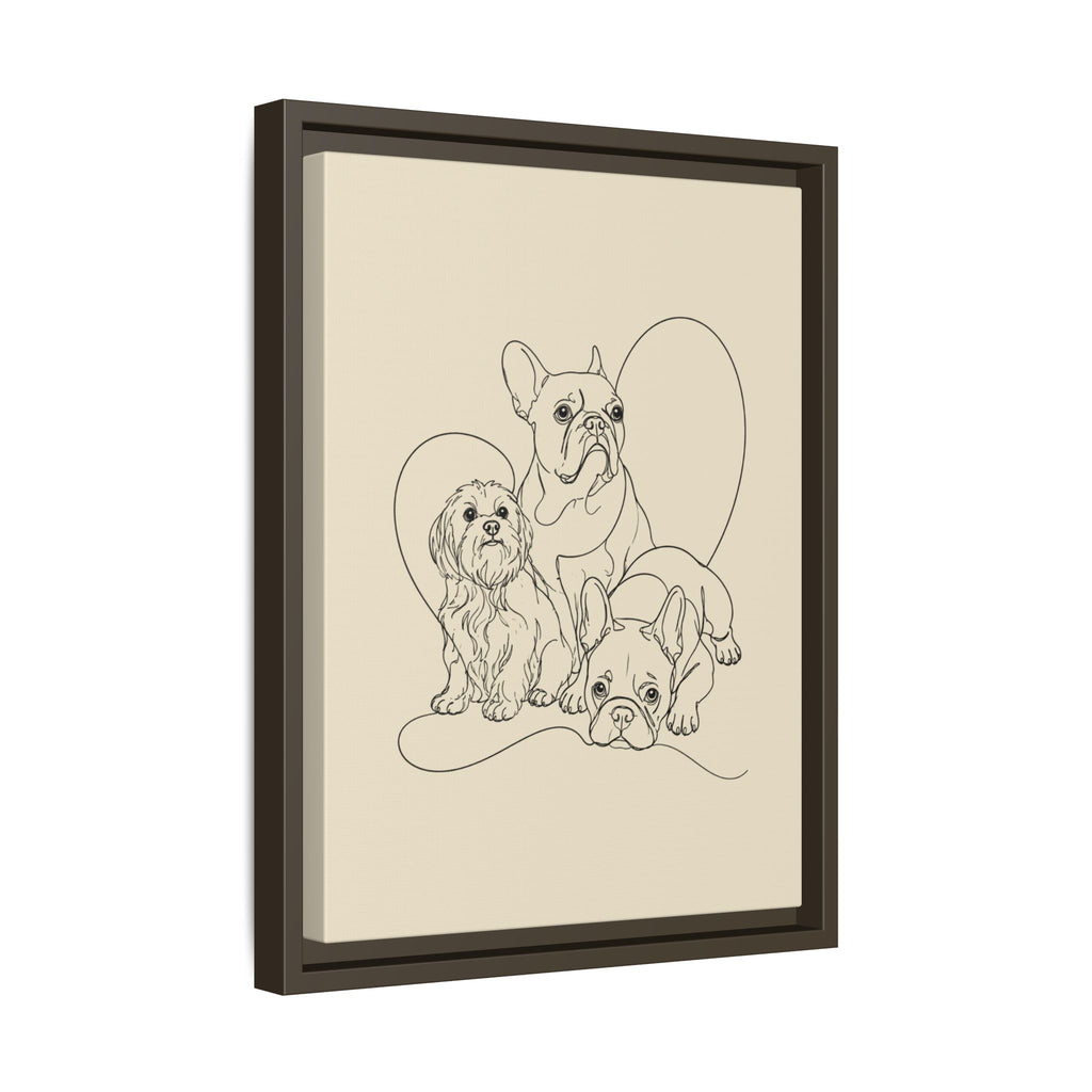 Frenchie Matte Canvas, Framed (Multi-color)