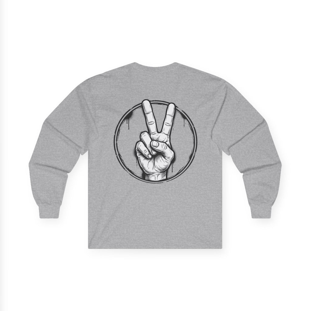 Funny Bulldog Peace Long Sleeve Tee — "I'm Not Arguing, I'm Explaining Why I'm Right"