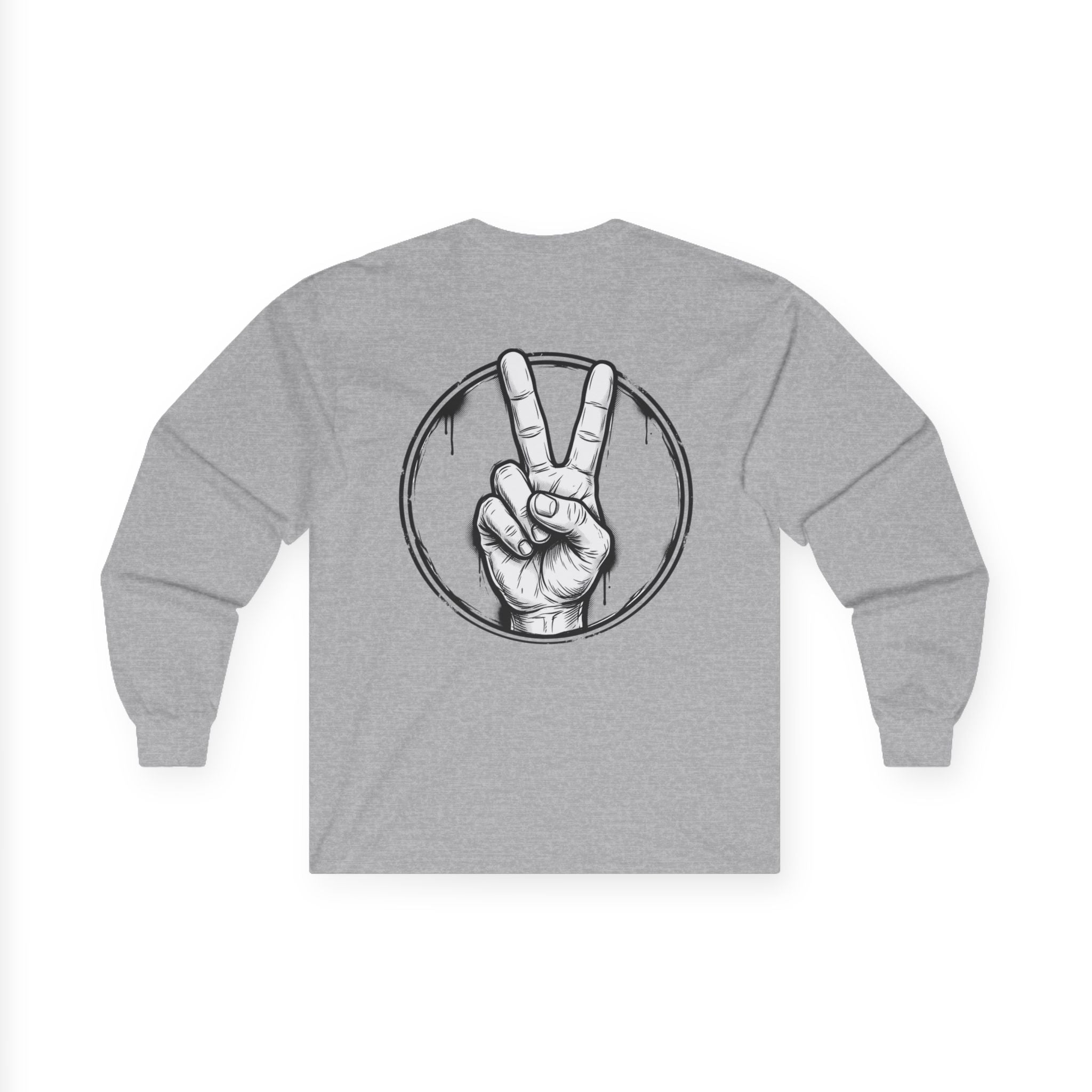Funny Bulldog Peace Long Sleeve Tee — "I'm Not Arguing, I'm Explaining Why I'm Right"