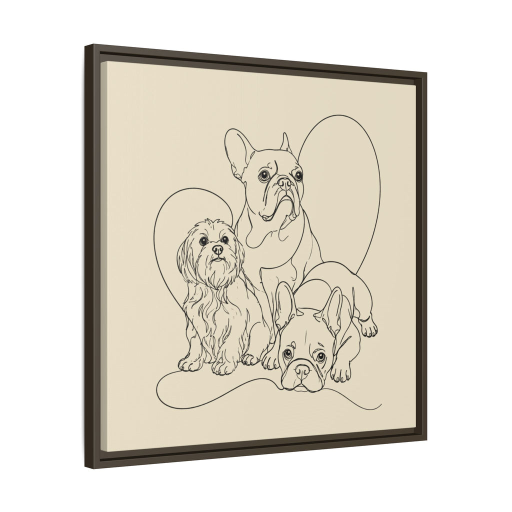 Frenchie Matte Canvas, Framed (Multi-color)