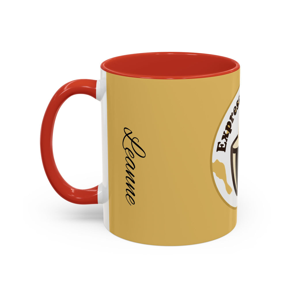 Personalized Espresso Yourself Accent Coffee Mug - Funny Coffee Lover Gift (11/15oz)