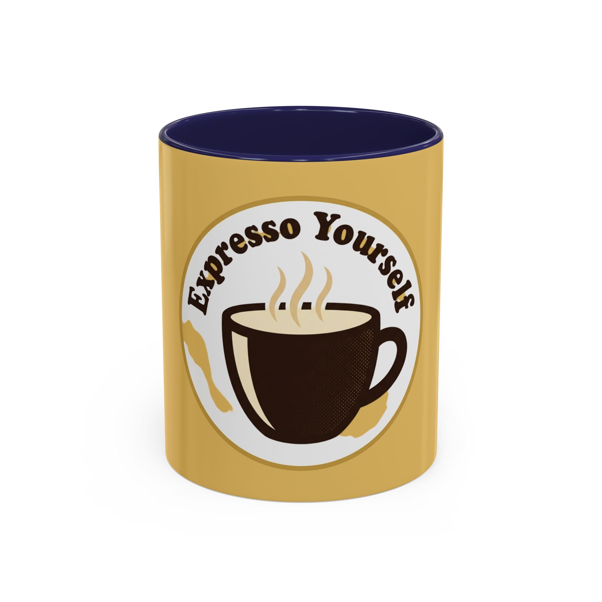 Personalized Espresso Yourself Accent Coffee Mug - Funny Coffee Lover Gift (11/15oz)