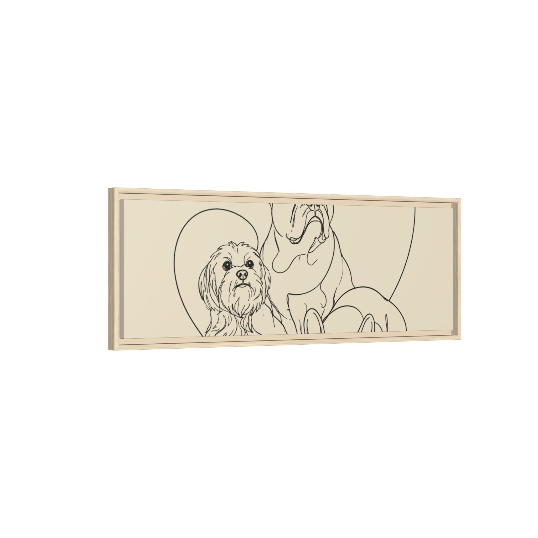 Frenchie Matte Canvas, Framed (Multi-color)