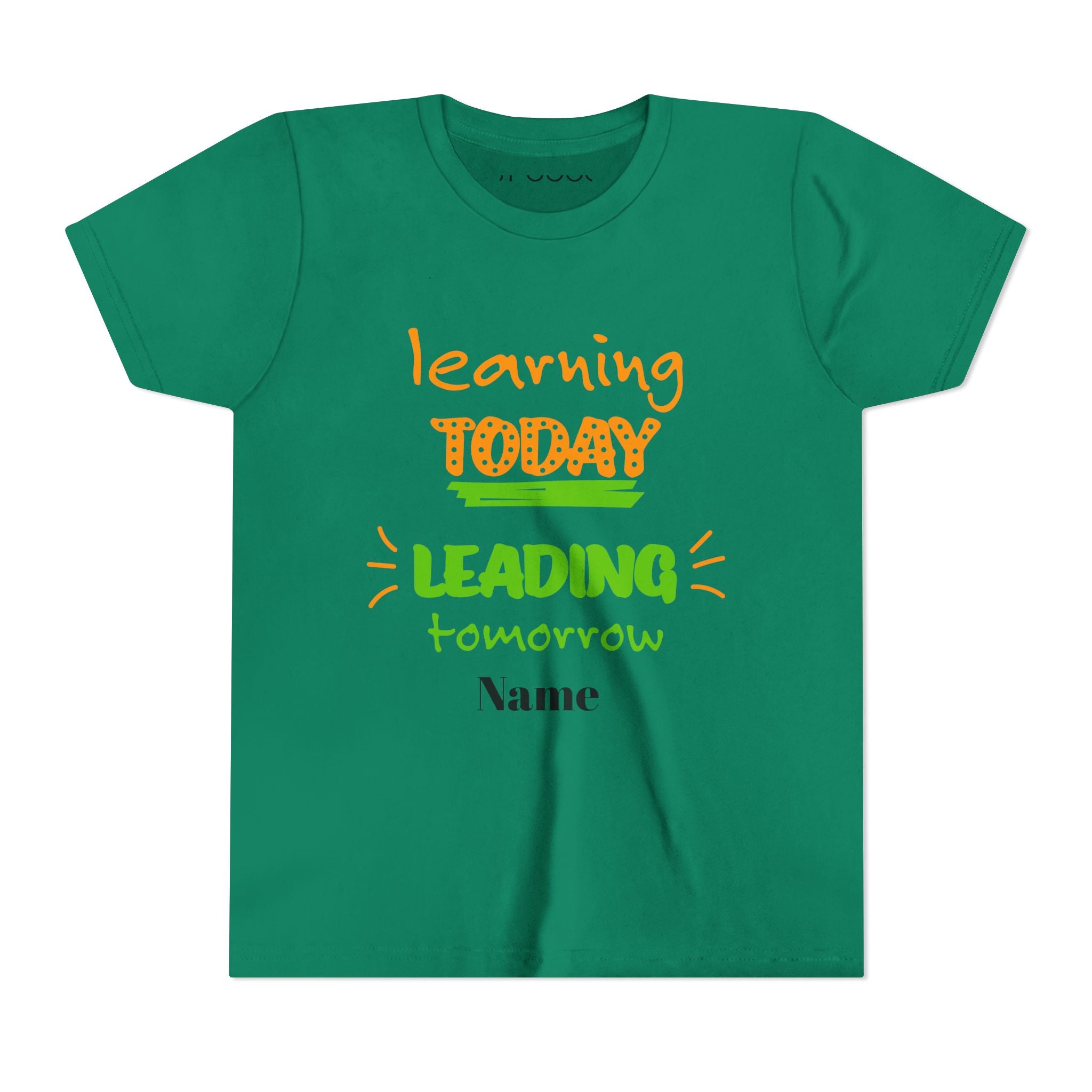 Personalized Youth Tee - Learning Today Leading Tomorrow