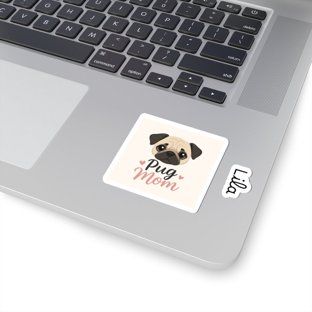 Pug Mom Kiss-Cut Sticker