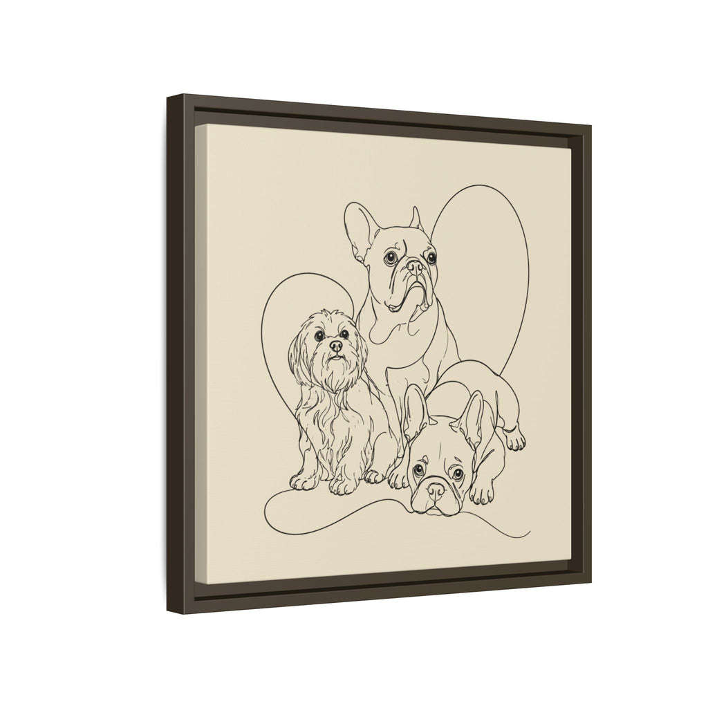Frenchie Matte Canvas, Framed (Multi-color)