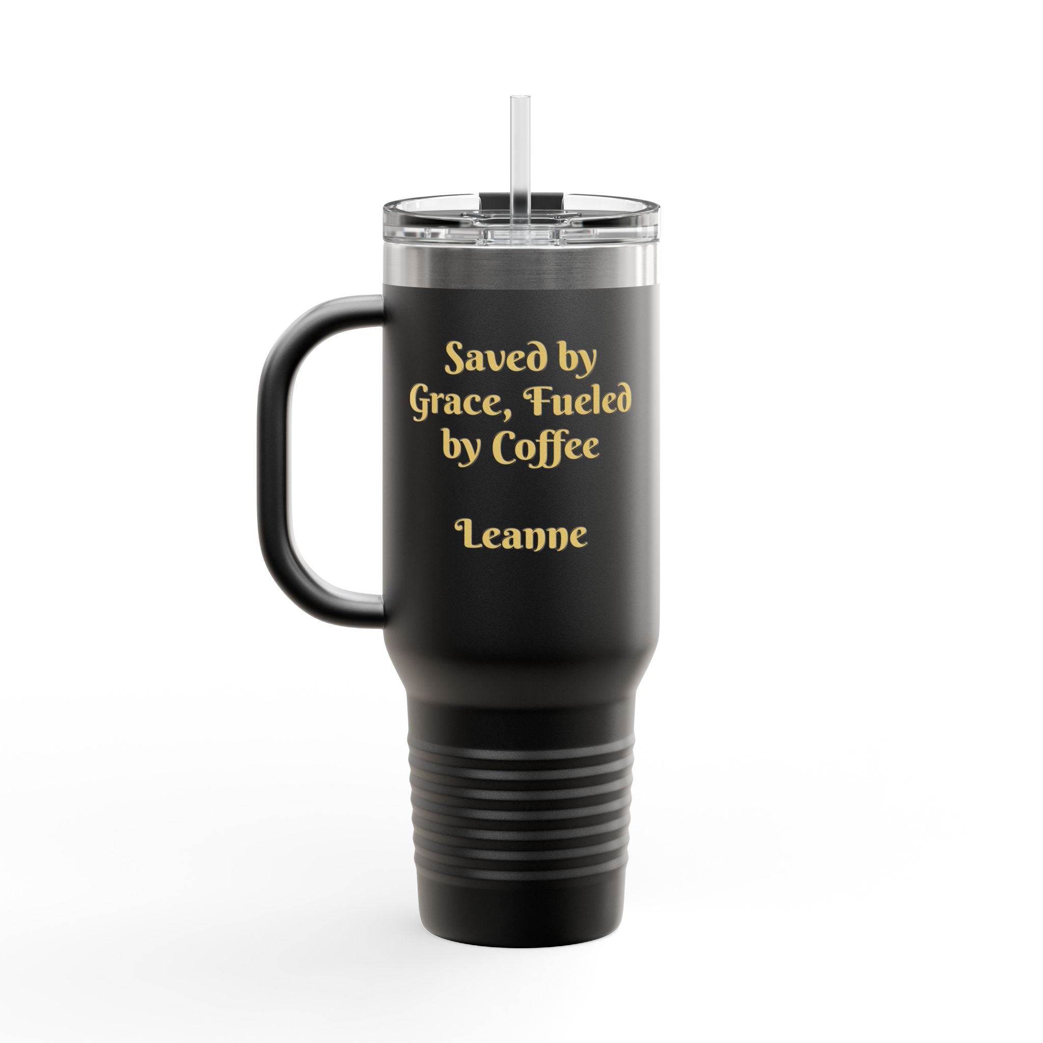 Personalized Christian Heart Cross 40oz Insulated Travel Mug