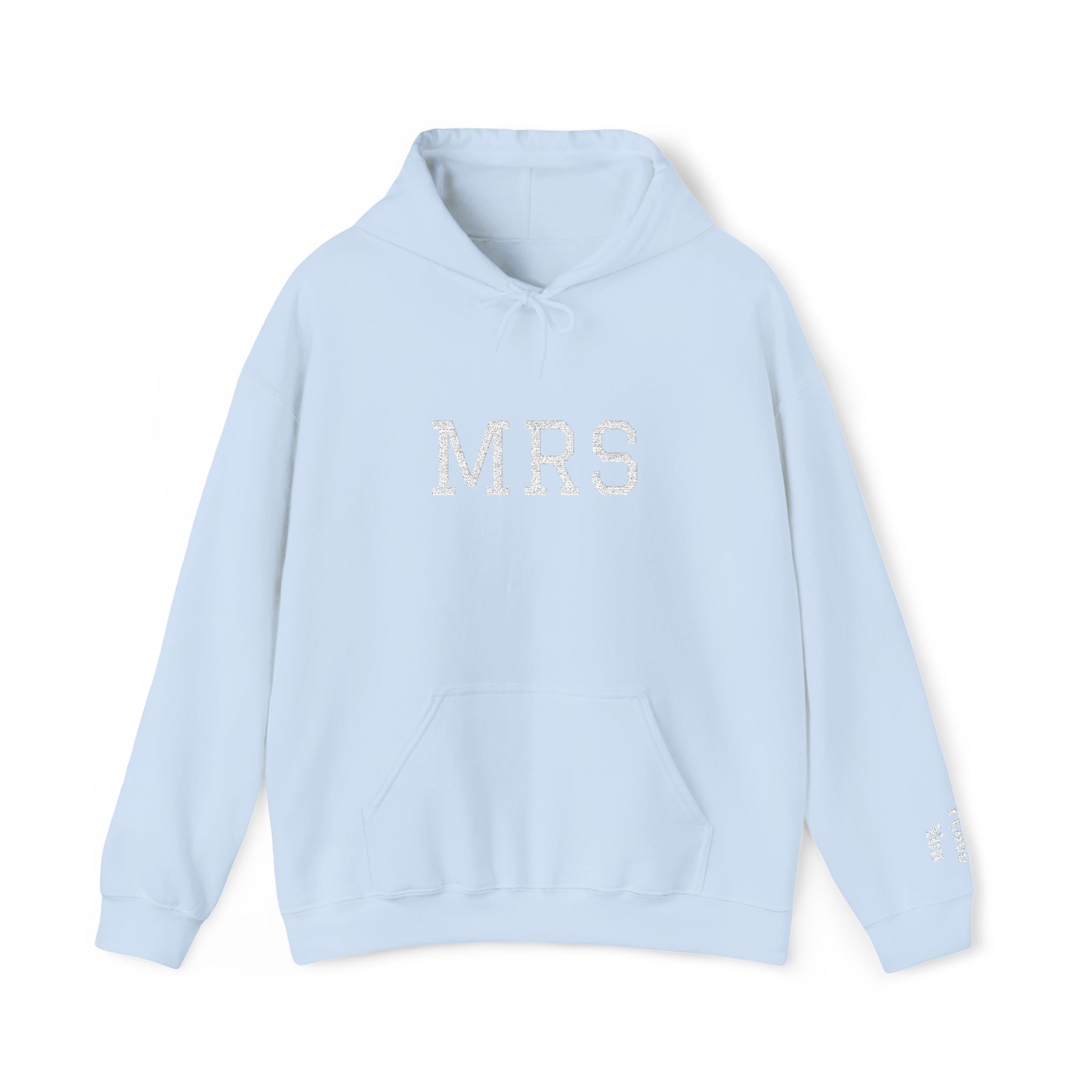 Hoodie — Floral 'MRS' Bride Bridal Pullover