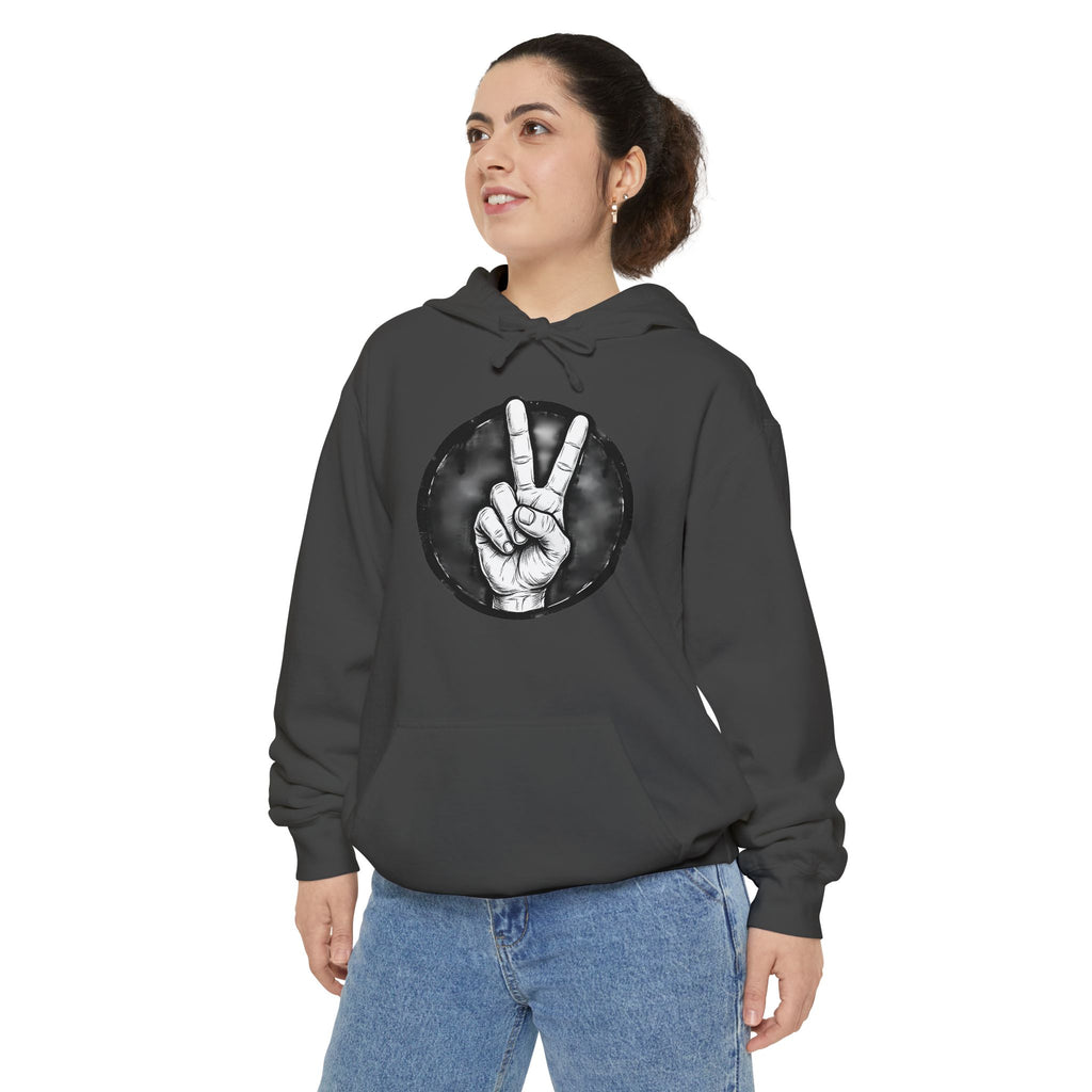 Peace Sign bulldog Hoodie "Explaining Why I Am Right"—  Graphic Pullover