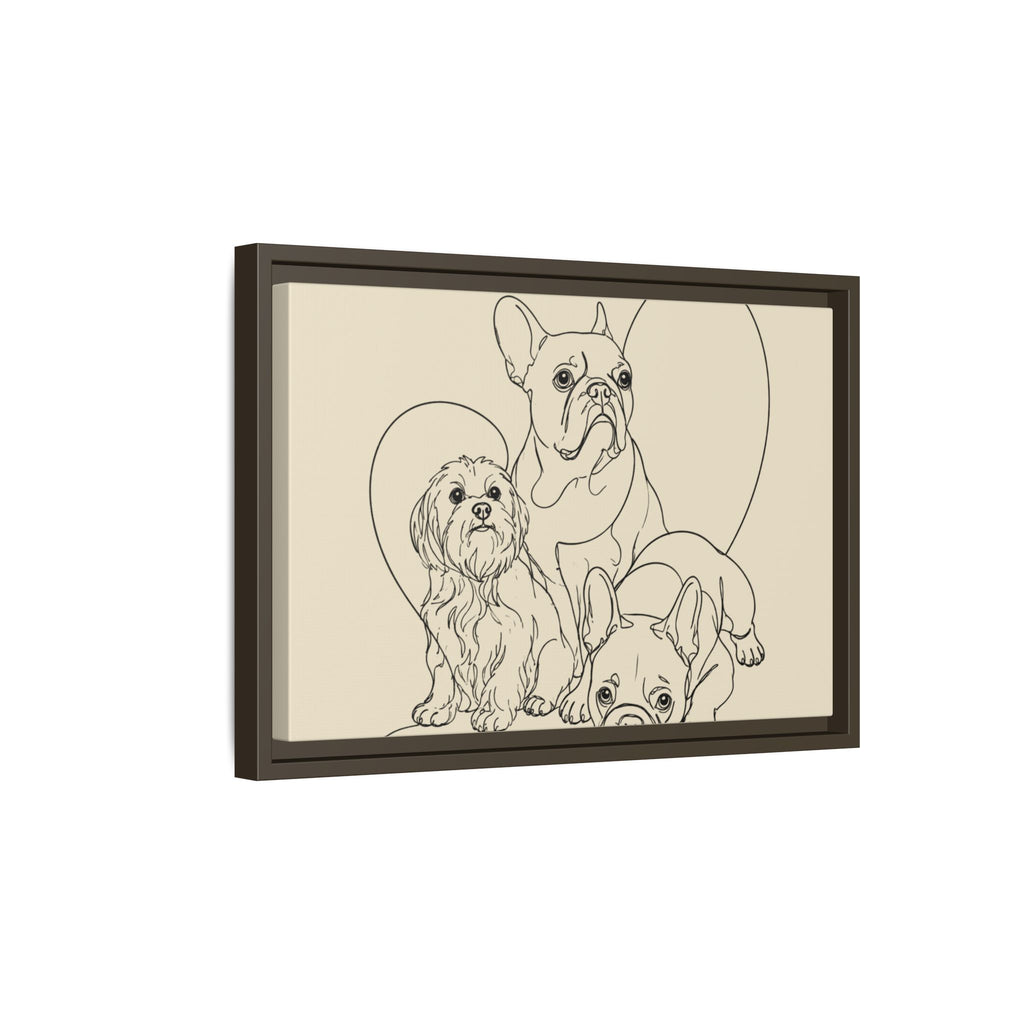 Frenchie Matte Canvas, Framed (Multi-color)