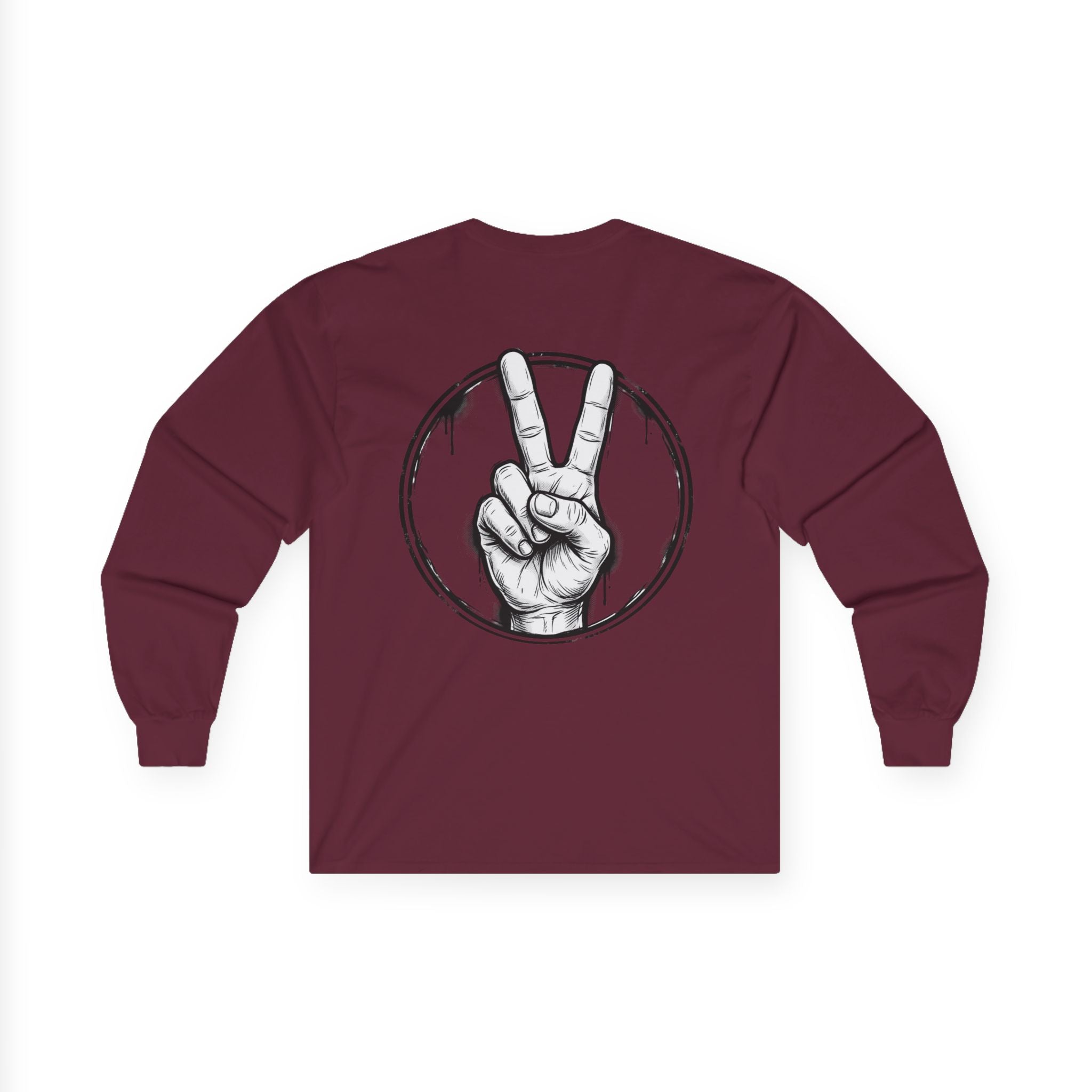 Funny Bulldog Peace Long Sleeve Tee — "I'm Not Arguing, I'm Explaining Why I'm Right"