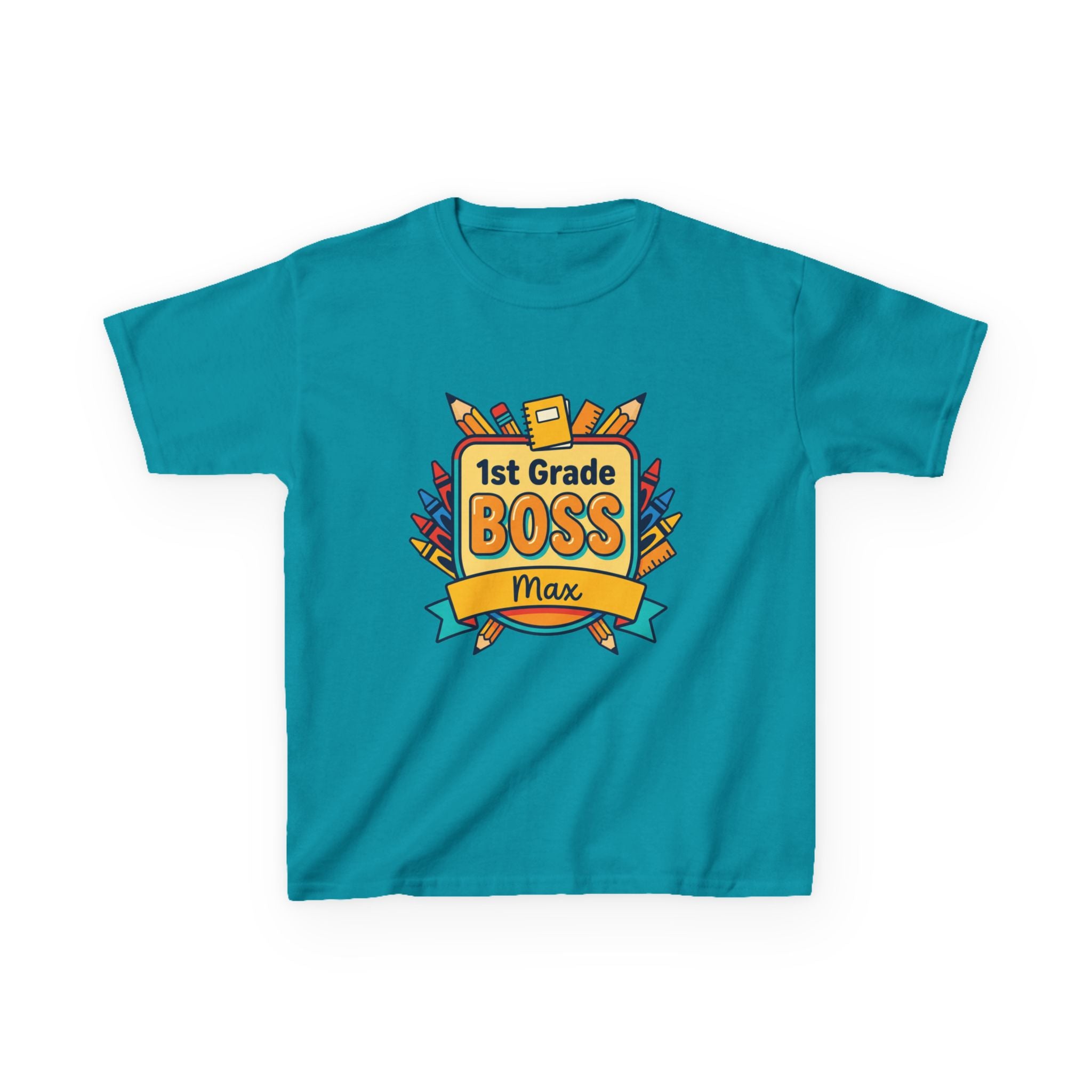 Kids Tee —  Back to School "BOSS" Personalized : "Learning Today, Leading Tomorrow"