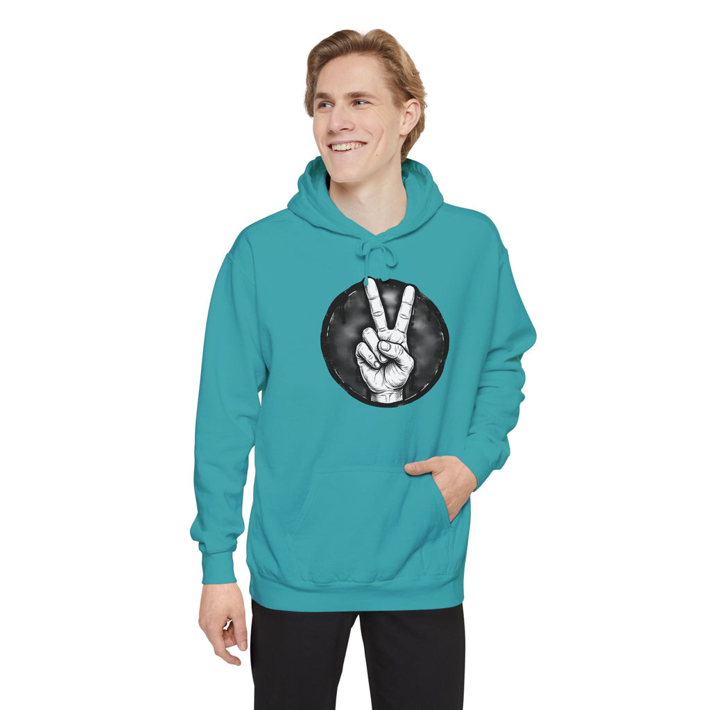 Peace Sign bulldog Hoodie "Explaining Why I Am Right"—  Graphic Pullover