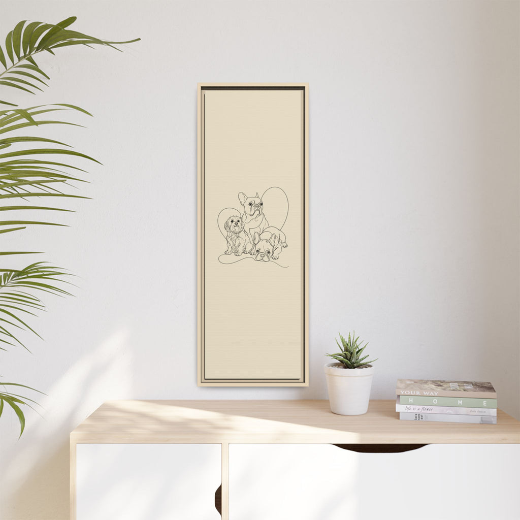 Frenchie Matte Canvas, Framed (Multi-color)