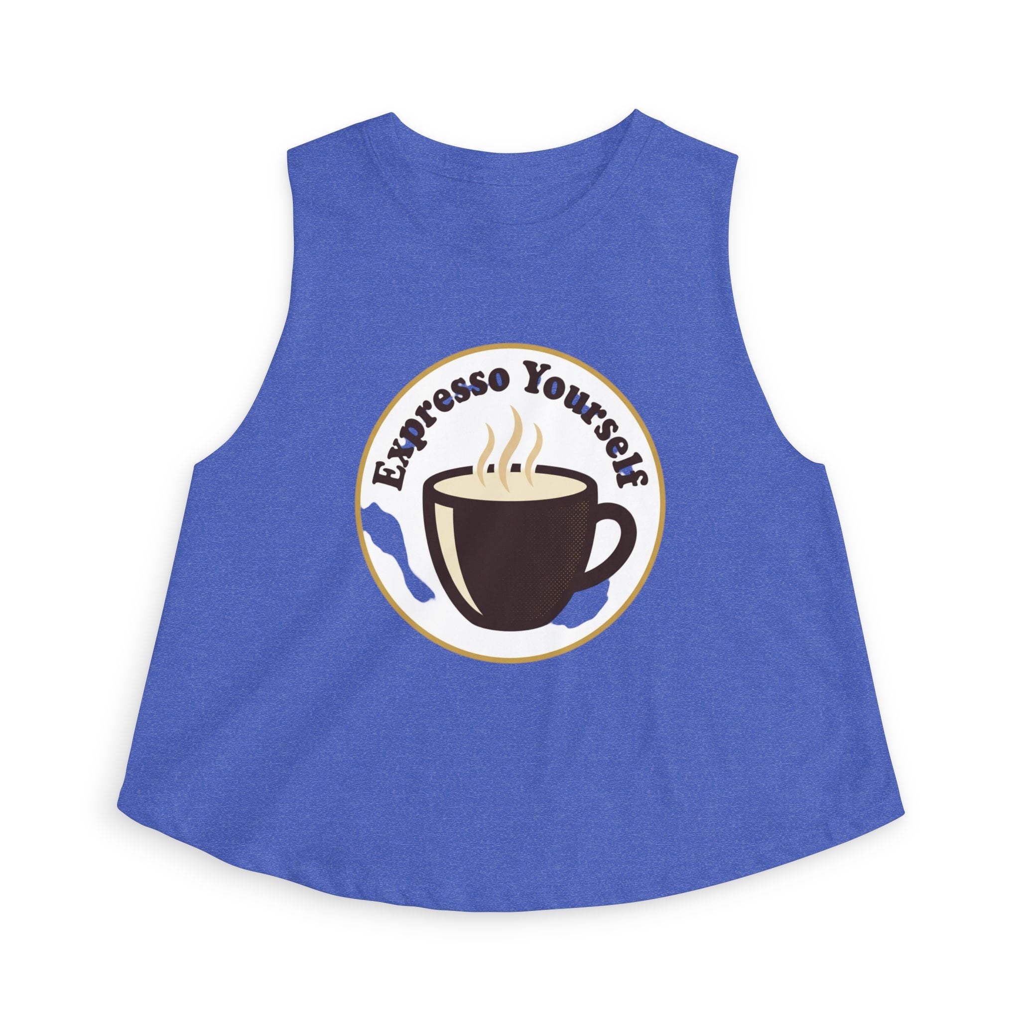 Espresso Yourself Crop Top — Cute Coffee Graphic Women's Tank