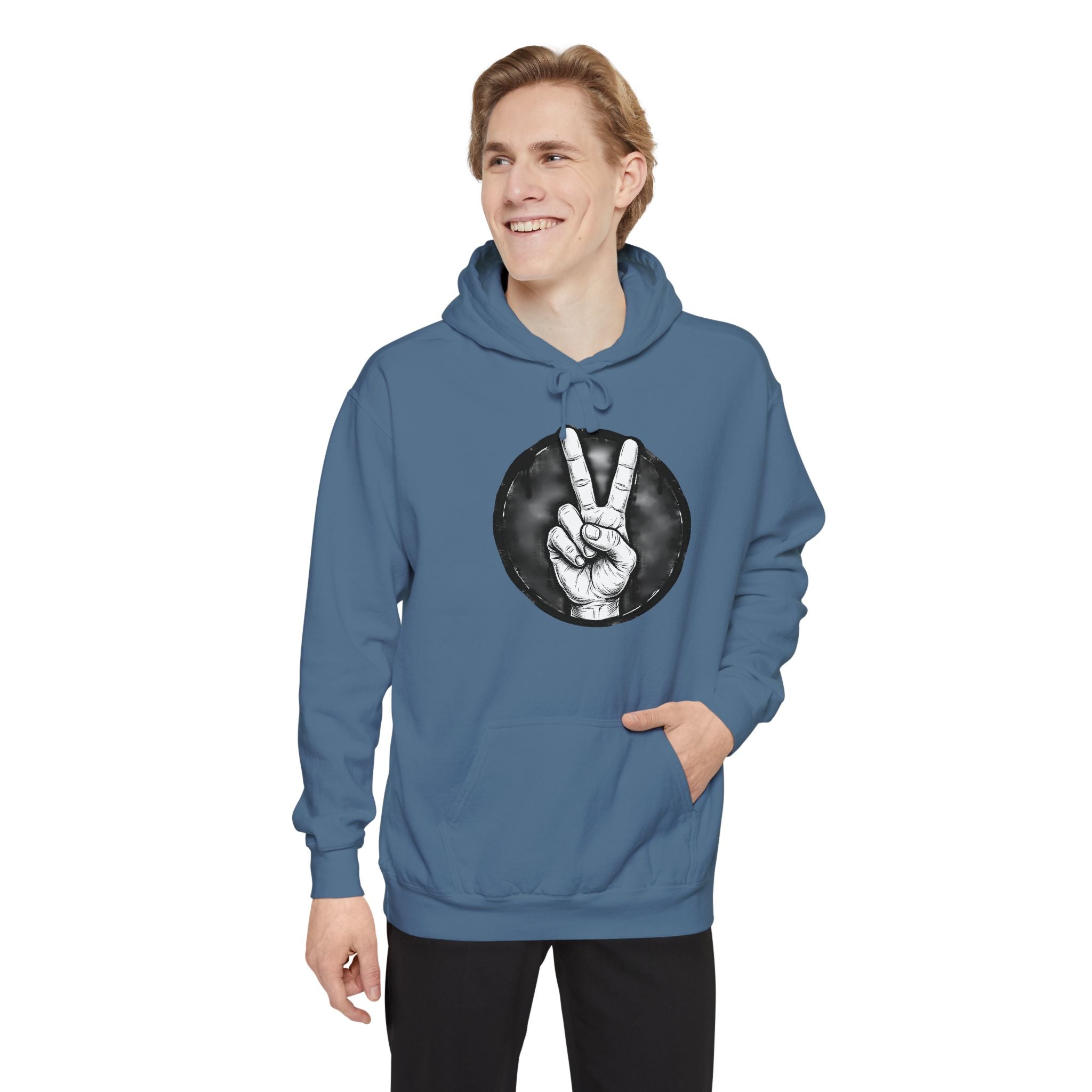 Peace Sign bulldog Hoodie "Explaining Why I Am Right"—  Graphic Pullover