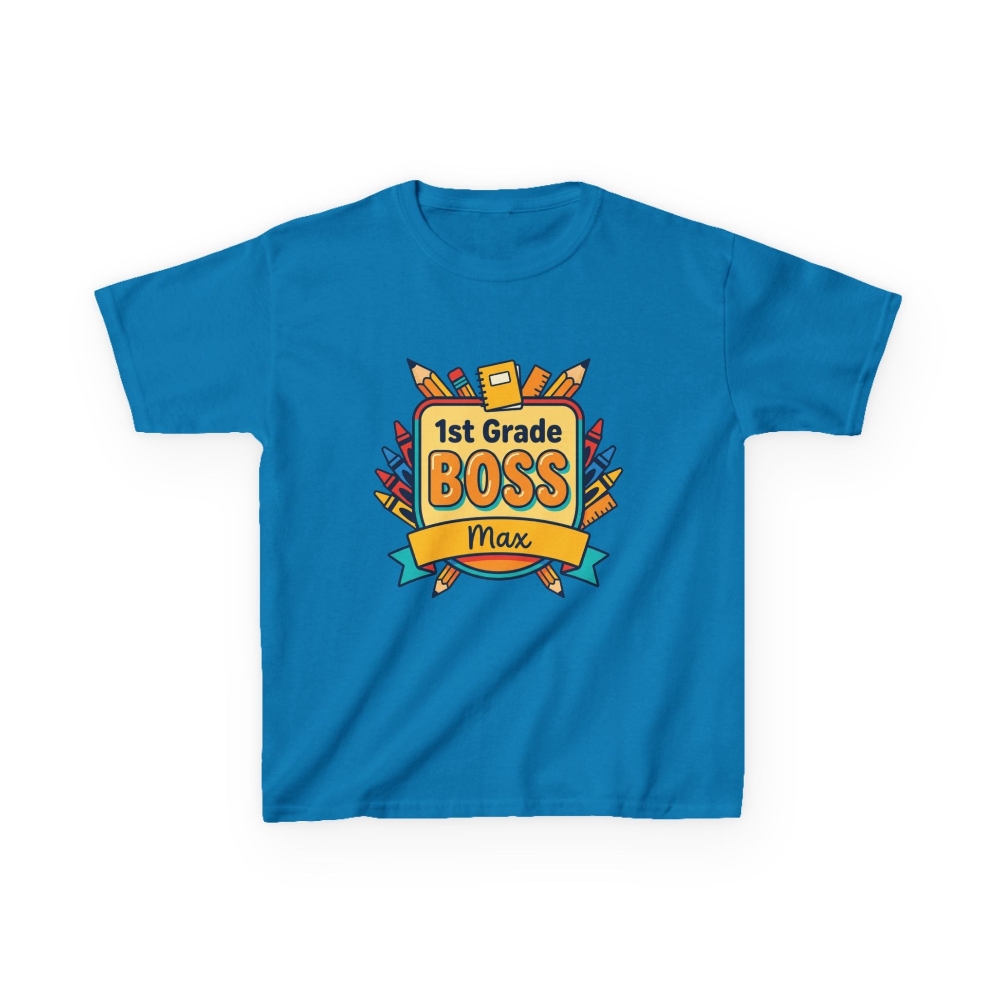 Kids Tee —  Back to School "BOSS" Personalized : "Learning Today, Leading Tomorrow"