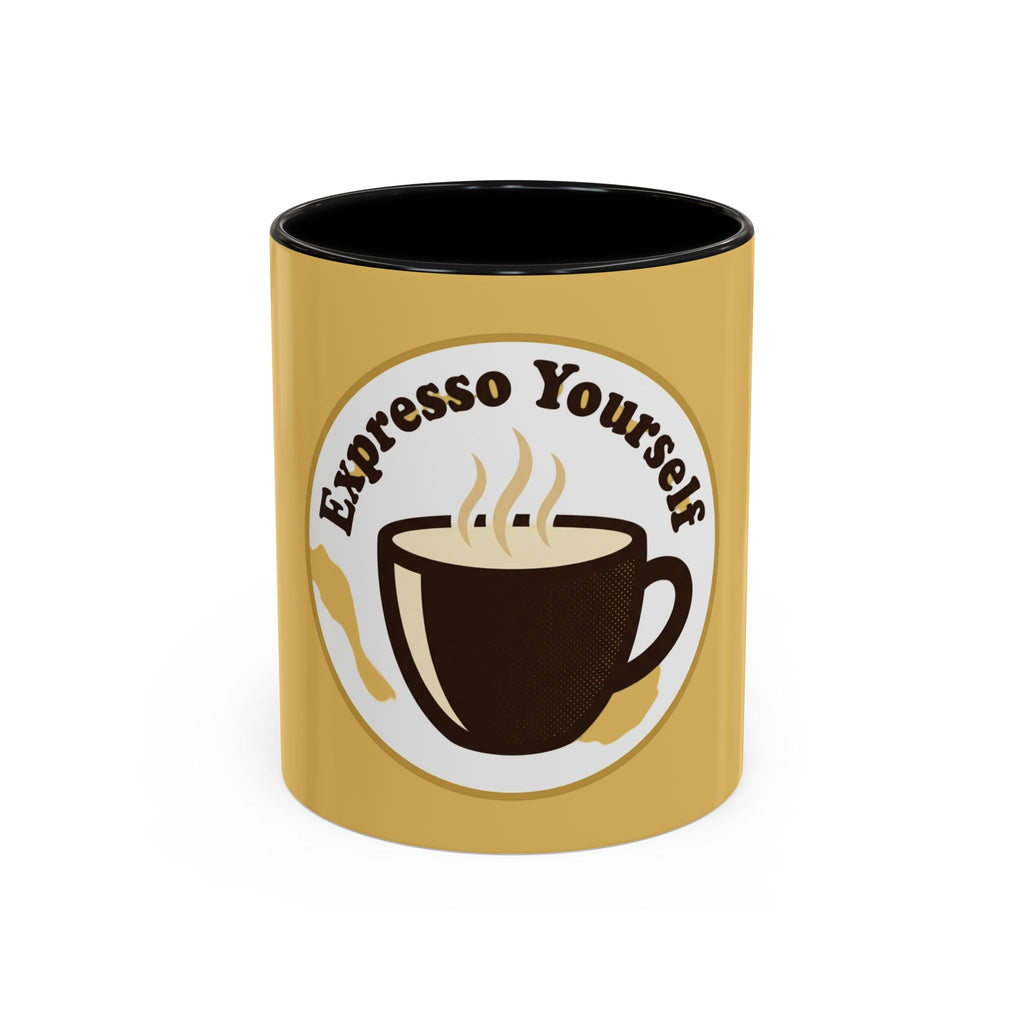 Personalized Espresso Yourself Accent Coffee Mug - Funny Coffee Lover Gift (11/15oz)