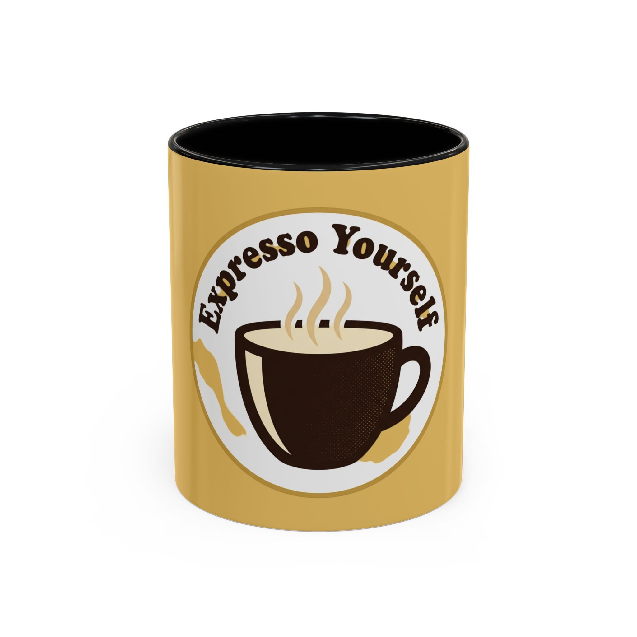 Personalized Espresso Yourself Accent Coffee Mug - Funny Coffee Lover Gift (11/15oz)